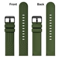 thumbnail image 4 of Silicone Watch Straps 19mm Quick Release Rubber Replacement Bands for Men Women - Extra Long, Green with Black Buckle, 4 of 7