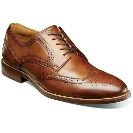 

Florsheim Rucci Wingtip Oxford Classic Dress Shoes Cognac Leather 13383-221