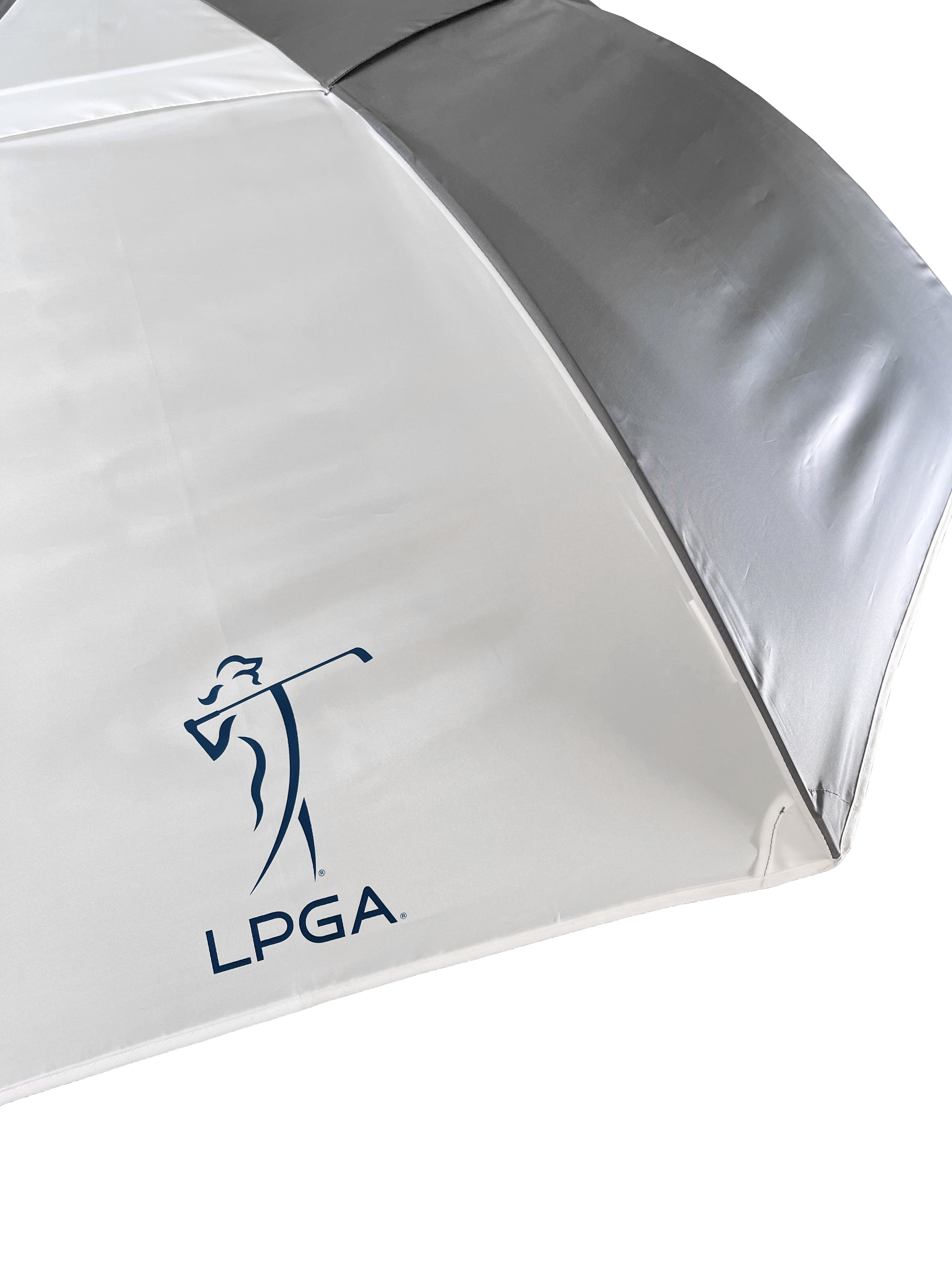 (3 pack) LPGA 68-inch Auto Open Vented Golf Umbrella, Grey/White