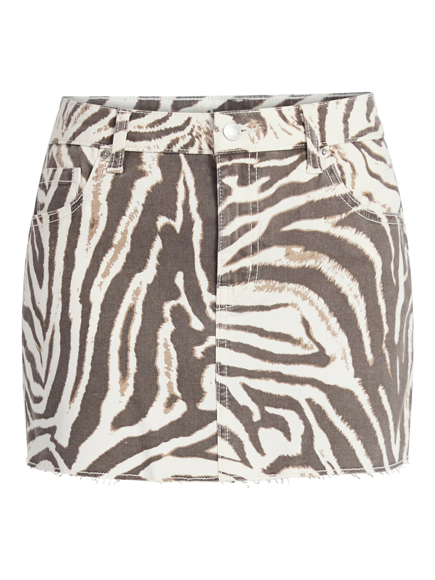 No Boundaries Denim Mini Skirt, Women's Sizes XXS-XXL
