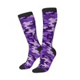 thumbnail image 2 of Women's Knee High Socks Purple Camouflage Thermal Soft Knee Long Socks, 2 of 7
