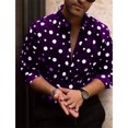 thumbnail image 1 of Camisas de lujo de moda creativa para hombres ropa diaria para hombres y mujeres nueva camisa con estampado de puntos blusa con botones de manga larga Y2K 4XL, 1 of 6