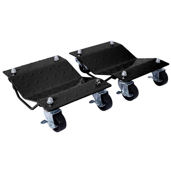 Car Dolly, Heavy Duty Wheel Dolly,4 Tire Wheel Dolly Car Stakes 6000lbs Capacity,Black,