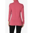 thumbnail image 2 of TheMogan Women's PLUS Essential Soft Jersey Ruched Turtle Neck Long Sleeve Slim Fit Top, 2 of 7
