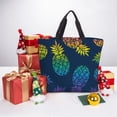 thumbnail image 6 of Vsdgher Abstract Bright Pineapple Fruit Retro print Tote Bag for Women Shoulder Bag with Zipper Large Shoulder Bag Handle Handbag Portable Washable for Travel, Work, 6 of 8