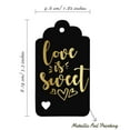 thumbnail image 5 of Inkdotpot 100 Pack Love Is Sweet Wedding Favor Paper Tags Craft Real Gold Foil Hang Tag, 5 of 6