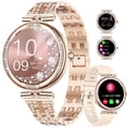 thumbnail image 1 of LIGE Smart Watches for Women (Answer/Make Call) with Diamonds，1.19&rdquo; AMOLED Smartwatch with Heart Rate/SpO2/Sleep Monitor,IP68 Waterproof, 1 of 9