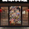thumbnail image 4 of Cortina para puerta de Bob's Burgers, cortina opaca para puerta de 34 x 57 pulgadas, cortina divisoria para privacidad de habitación para decoración del hogar, dormitorio, cocina, 2 paneles, 4 of 6