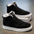 thumbnail image 4 of Men's Winter High-Top Sneakers, Lace-Up Ankle Shoes with Plush Lining and Textured Sole Edge, 4 of 7