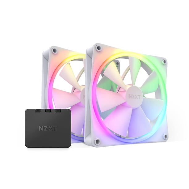 Controlador de iluminación Fan NZXT F140RGB Twin + RGB de 140 mm, color blanco