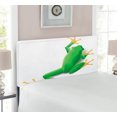 thumbnail image 2 of Animal Headboard, Illustration of a Frog from Behind Little Paws Tropic Nature Wildlife Modern, Upholstered Decorative Metal Bed Headboard with Memory Foam, Twin Size, Green White Yellow, by Ambesonne, 2 of 4