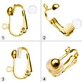 thumbnail image 3 of 30 Pieces Clip-on Earring Converters Non-pierced Earring Findings Dangle Earring Clips with Easy Open Loop and Silicone Earring Pads for Daily Accessory, 3 Colors (Style A), 3 of 5