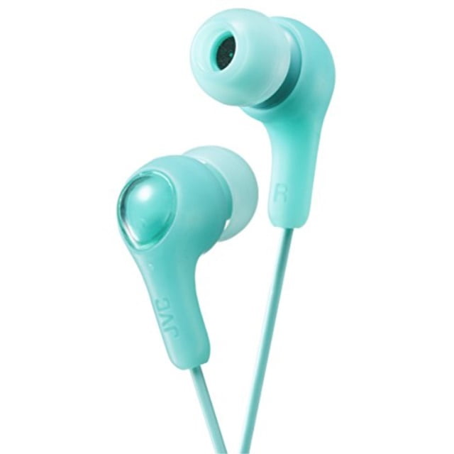 jvc gumy in ear earbud headphones, powerful sound, comfortable and
