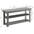 thumbnail image 4 of Convenience Concepts Oxford Utility Mudroom Entryway Bench in Gray Wood Finish, 4 of 4