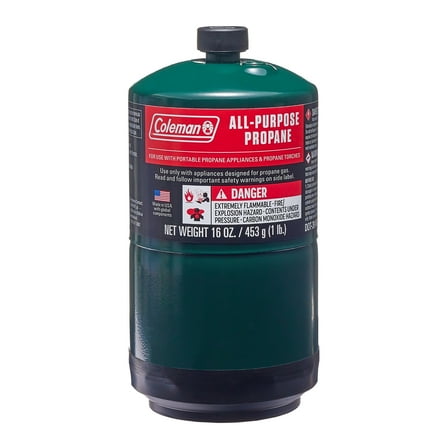 Coleman All-Purpose Propane Gas Cylinder, 16oz