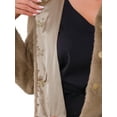 thumbnail image 5 of INSPIRE CHIC Dressy Faux Fur Coat for Women's Cropped Snap Button Winter Wedding Fluffy Jackets XS Khaki, 5 of 6