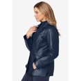 thumbnail image 3 of Jessica London Women's Plus Size Leather Blazer, 3 of 6