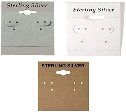 Merchandise & Sales -... N'icePackaging 200 Qty Plain Black 2 x 2 Hanging Earring Cards for Displays Hooks or Slatwalls