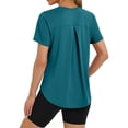 thumbnail image 5 of Women's Workout Tops for Women Sun Shirts Short Sleeve UV Protection Shirt Cooling Quick Dry Hiking Top for Women, 5 of 7