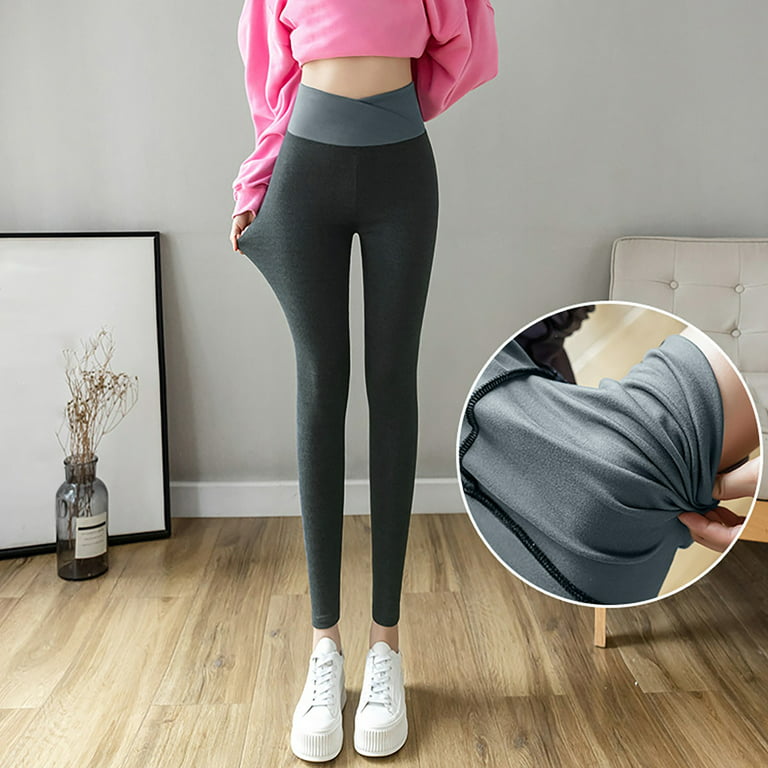 CAICJ98 Workout Leggings Women's Extra Long Leggings Tall Leggings Over The  Heel High Waisted with Back Pockets Grey,XXL