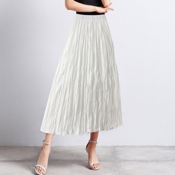 Women Mid Length Skirt Dance Party A Line High Waisted Pleated Skirt Holiday Party Half Skirts Long Denim Skirt Summer Skirts Suspenders Skirt Embroide Skirt Girls Swim Skirt Midi Skirt Girls Sequin