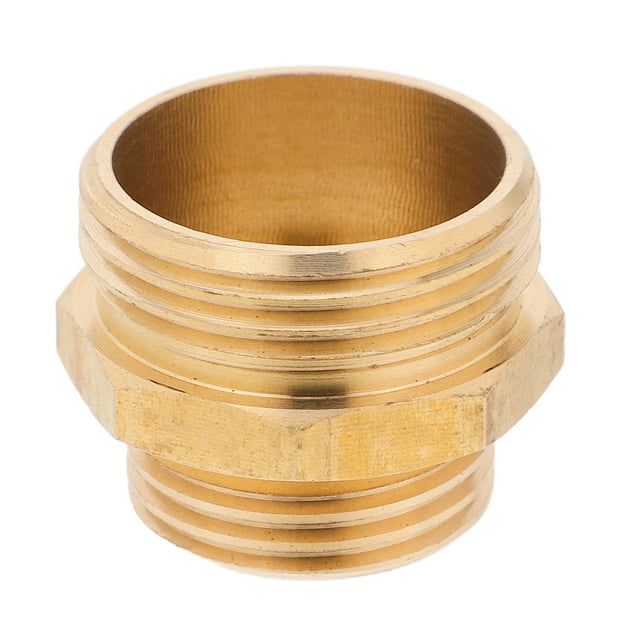 Solid Brass Garden Hose Adapter 3/4 Inch Male x 1 Inch Male Connector Thread Pipe Fitting for Gardening and Plumbing Connecting
