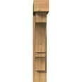 thumbnail image 2 of Ekena Millwork 7 1/2"W x 34"D x 42"H Balboa Block Smooth Bracket w/ Offset Brace, Western Red Cedar, 2 of 25