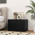 thumbnail image 4 of Costway 2-Drawer Stackable Storage Organizer with Anti-Topping Kits Stacking Drawer Chest Black, 4 of 9