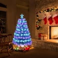 3 FT Fiber Optic Christmas Tree,Small Prelit White Artificial