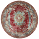 thumbnail image 2 of Alfombra Turca Decorativa Redonda Vintage Magenta Rooted Para Sala Recámara Cocina Hotel Oficina 150x150 cm, 2 of 4