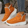 thumbnail image 2 of CAICJ98 Winter Boots Women Slip On Warm Lined Ankle Boots Waterproof Anti Slip Shoes Outdoor Womans Snow Boots (Orange,Size 7), 2 of 9