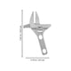 thumbnail image 2 of FELTECHELECTR Llave ajustable de mantenimiento de aleación de aluminio, llave inglesa para baño, 2 of 6
