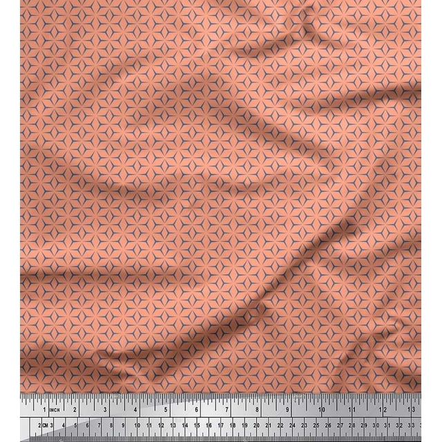 Soimoi Cotton Jersey Fabric Geometric Small Fabric Prints by Yard 58 Inch Wide