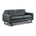 thumbnail image 4 of Hello Sofa Home Naples Mid-Century Top Grain Leather Loveseat in Gray, 4 of 11