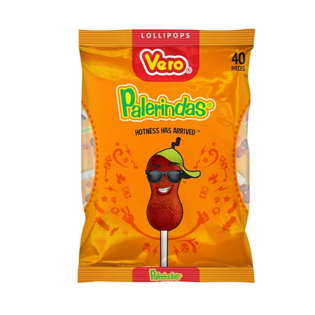 Vero Palerindas Tamarind & Chili Lollipops, 40 Count Bag