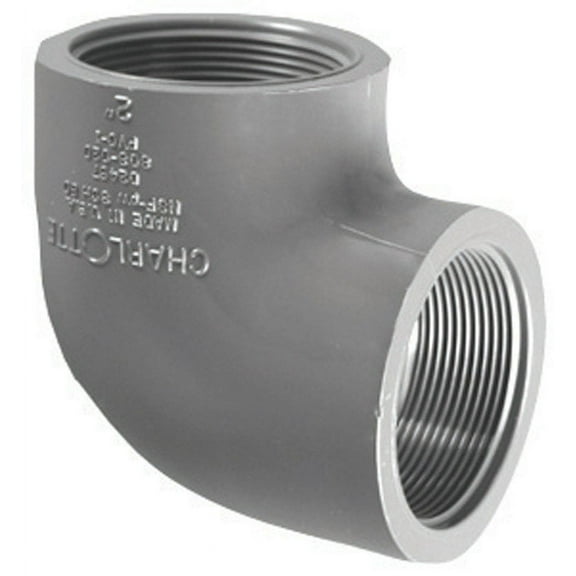 Charlotte Pipe & Found PVC 08302 1400 Pvc 90 Degree Elbow Grey 1"