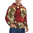 thumbnail image 2 of Lsque Mythical Red Stag Illustration Pattern Casual Men's Hoodie,Hooded Sweatshirt with Kangaroo Pocket,Pullover Hoodie-3X-Large, 2 of 7