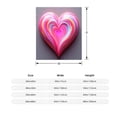thumbnail image 3 of Vibrant Heart - Shaped Flannel Blanket - Soft Cozy and Warm with Colorful Swirls for Sofa Travel Bed and Chair, 3 of 5