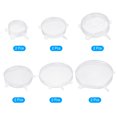 thumbnail image 3 of Unique Bargains Couvercles Extensibles en Silicone, 2 Ensembles - Couvercles de Bols Réutilisables et Durables, Couvercles en Silicone pour Bols et Couvercles Alimentaires (Blanc), 3 of 6