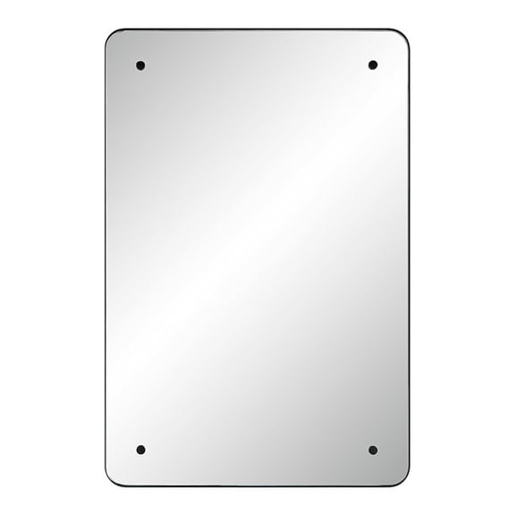 Renwil Aine 36" Tall Rectangular Mirror, Matte Black