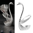 thumbnail image 4 of Soporte Para Cuchara De Café Con Base De Cisne, Organizador Para Bar, Cena, Plateado Sunnimix soporte para cuchara de helado, 4 of 8