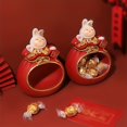 thumbnail image 2 of Chinese New Year Creative Gift, Cartoon Rabbit Red Festive Desktop Decoration, Resin, 2 of 3