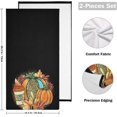 thumbnail image 2 of SKYSONIC 2 Pack Funny Leopard Pumpkins Hand Towels, Ultra Soft and Absorbent, Autumn Latte Leaves Decorative Fingertip Towel for Home, Bathroom, Kitchen, 28.3"x14.4", 2 of 5