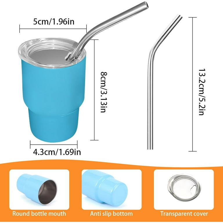 3oz Mini Tumbler Shot Glasses With Straw and Lid, Set Of 6 Mixed Colors  Stainless Steel Insulated Sublimation Small Shot Glass Tumblers for Wedding  Birthday Bachelorette Party Favors - Walmart.com