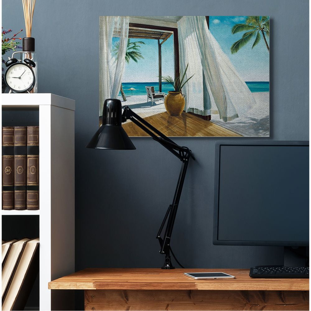 Stupell Industries Beach Resort Sea Ocean Landscape Painting Canvas Wall Art by Jacob Reed