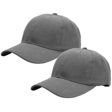 men's basic baseball cap velcro adjustable curved visor hat - Walmart.com