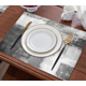 thumbnail image 5 of Manteles individuales de pintura al óleo moderna, manteles individuales de comedor de lino azul gris claro, manteles individuales de café de 18.0 x 12.0 in, manteles lavables para decoración del hoga JAMW Sencillez, 5 of 5