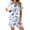 Blue, variant on Endives Womens Pajama Sets Print Womens Nightwear 2 Piece Pajamas Set Short Sleeve Button Down Shirt and Short Soft Sleepwear Matching Sets Women Clothing