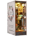 thumbnail image 1 of DIY Book Nook 3D Wooden Puzzle Bookshelf Insert Decor with Sensor Light DIY Miniature Dollhouse Model Kit Creative Decorative, 1 of 8