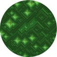 thumbnail image 1 of Ahgly Company Machine Washable Indoor Round Transitional Deep Emerald Green Area Rugs, 5' Round, 1 of 7